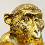 Gilded Monkey Candle Holders