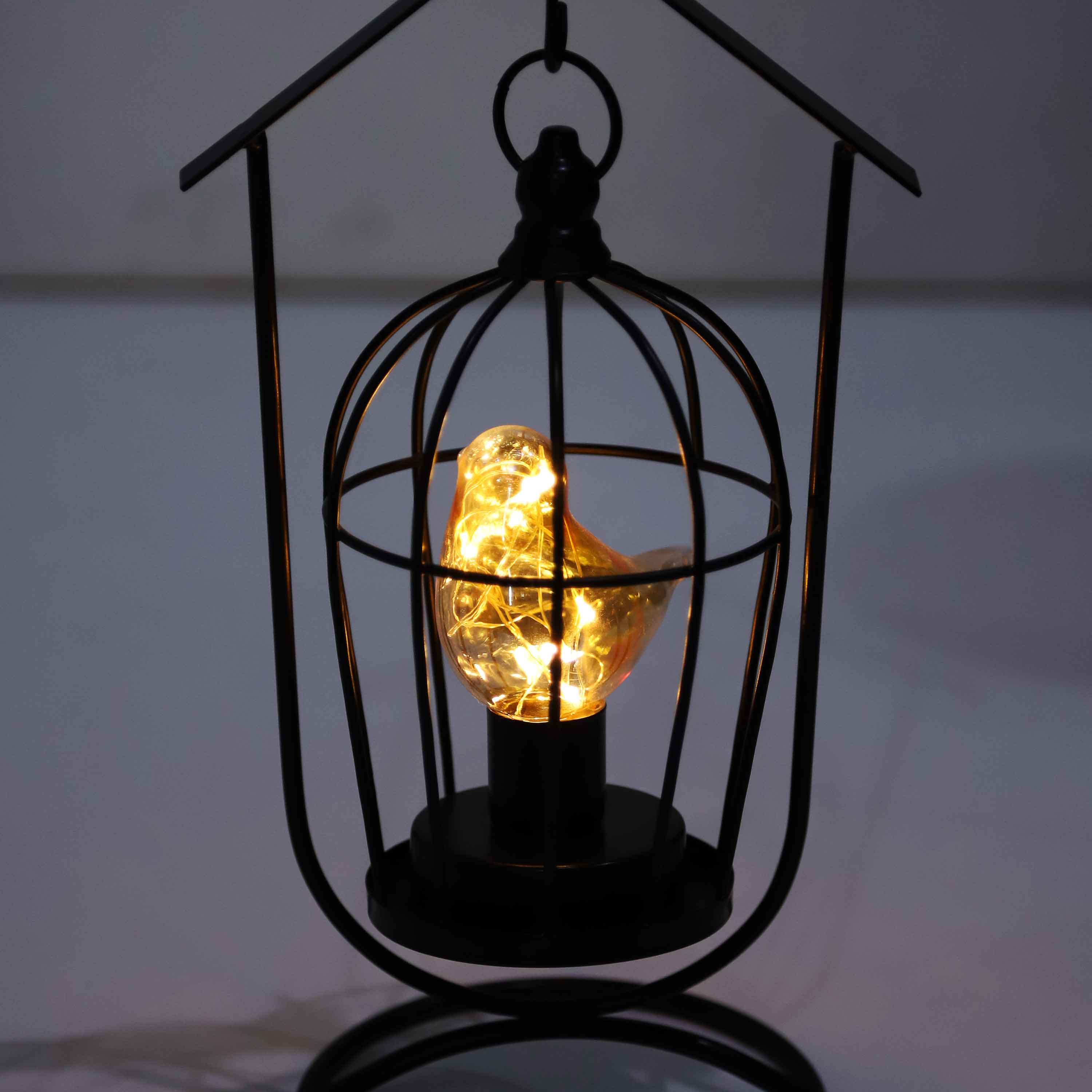 Sparrow Hanging Cage LED Lamp