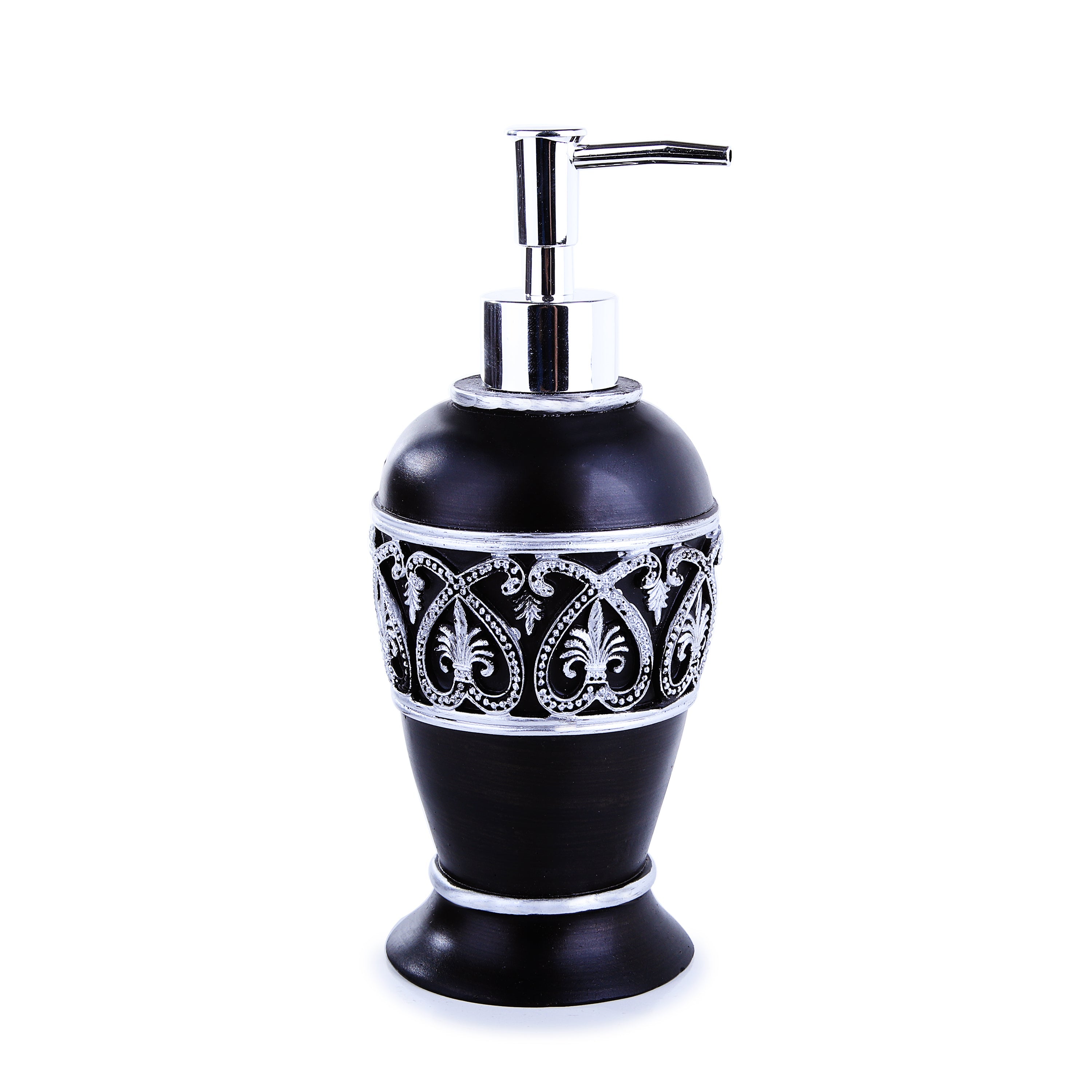 Black Royal Embroidered Resin Bath Accessory