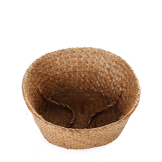 Fold-able Bohemian Sea Grass Basket