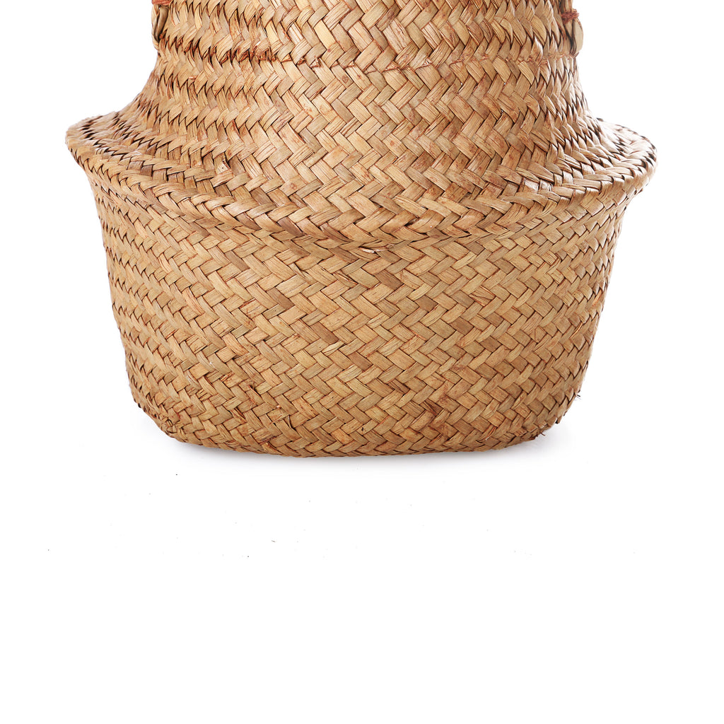 Fold-able Bohemian Sea Grass Basket
