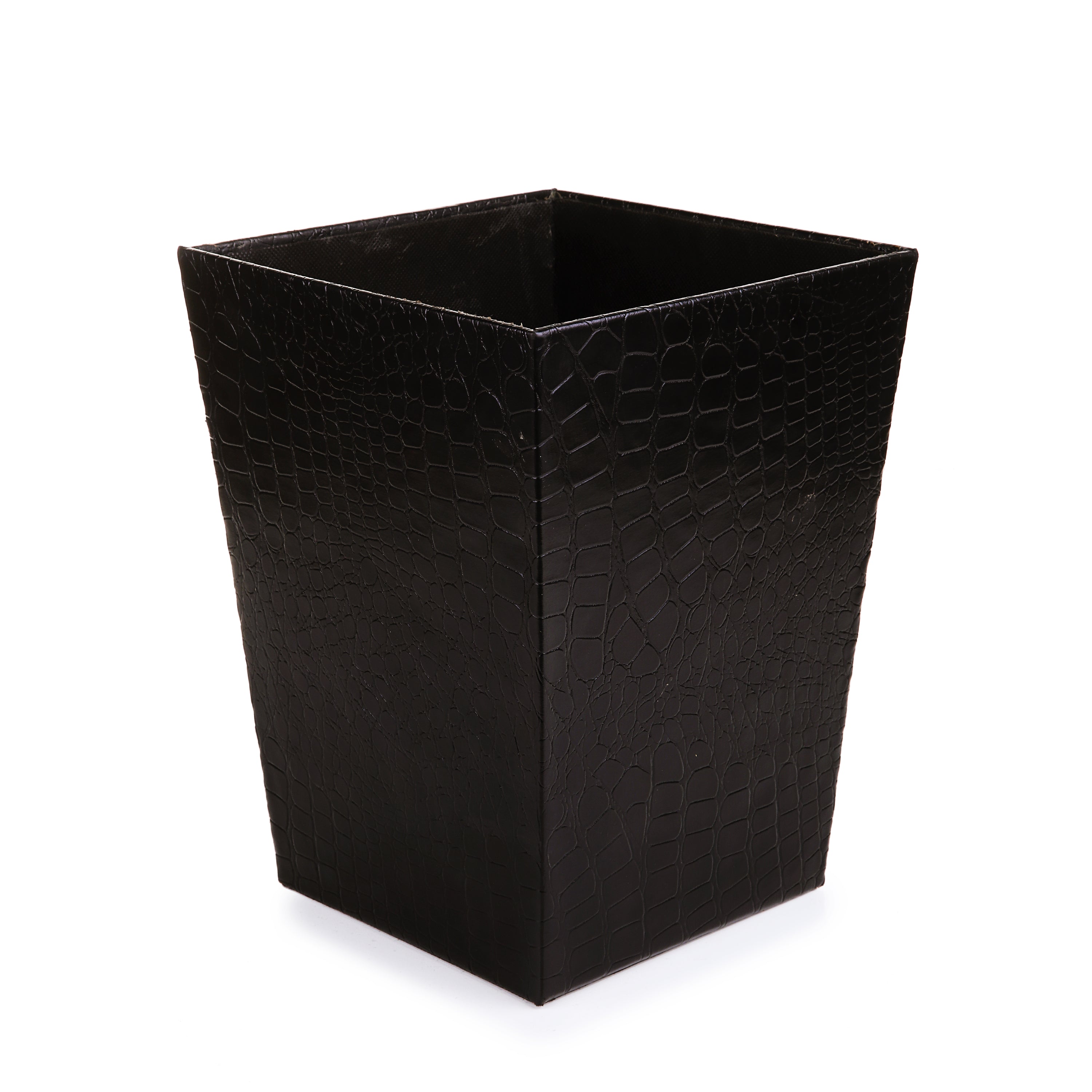 Leather Basket with Tissue Box