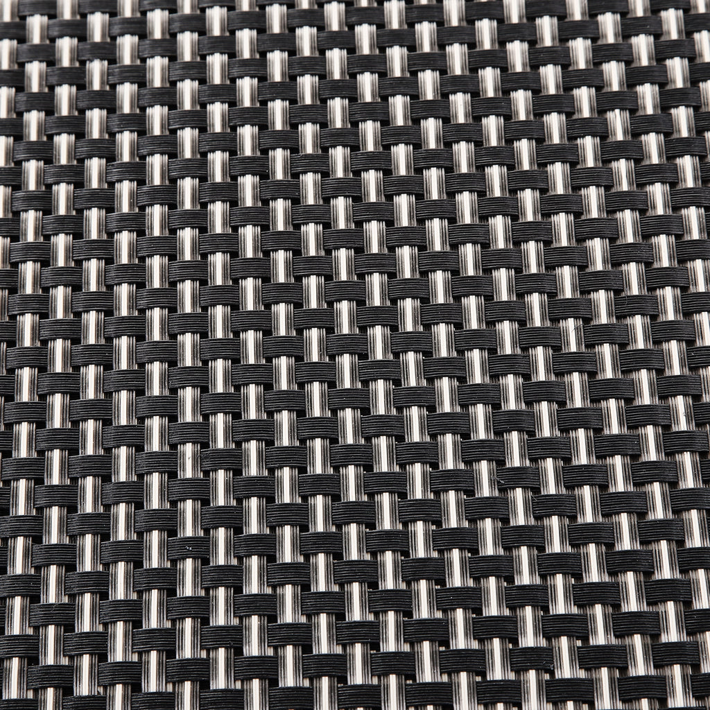 black Braided Plastic Place-mat (Set of 2)