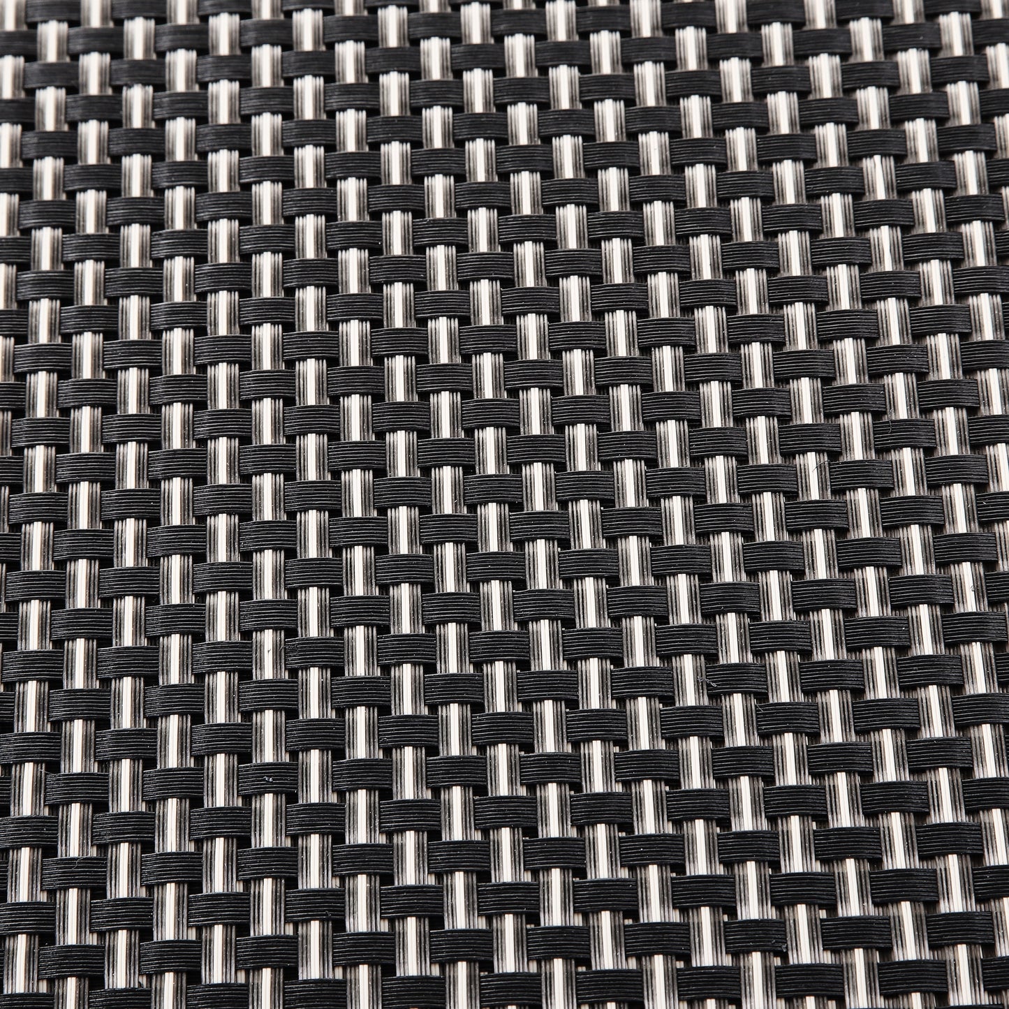 black Braided Plastic Place-mat (Set of 2)