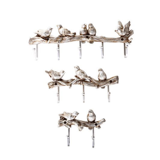 Sparrow Design Wall Key Holder (Silver)