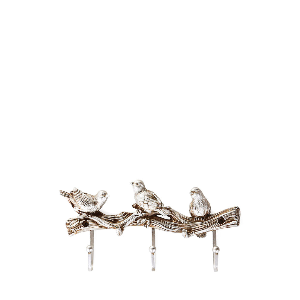 Sparrow Design Wall Key Holder (Silver)