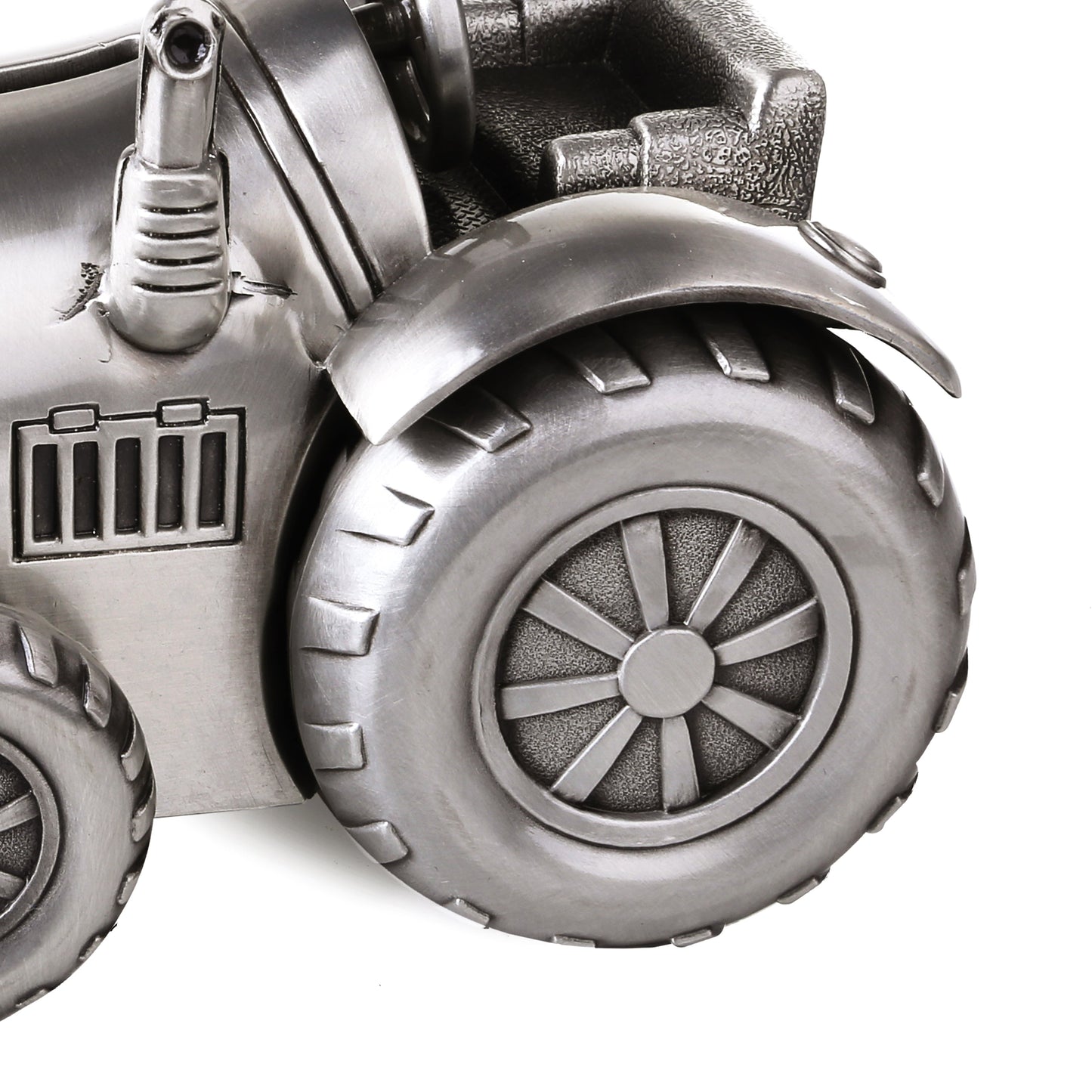 Silver Tractor Money Box