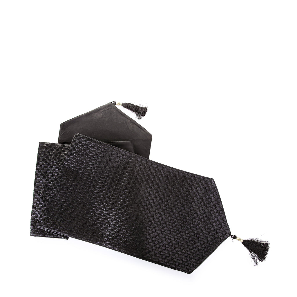 Square Design Table Runner (Black)