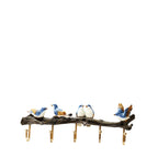 Sparrow Design Wall Key Holder (Blue & Beige)