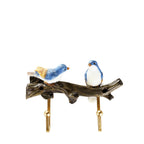 Sparrow Design Wall Key Holder (Blue & Beige)