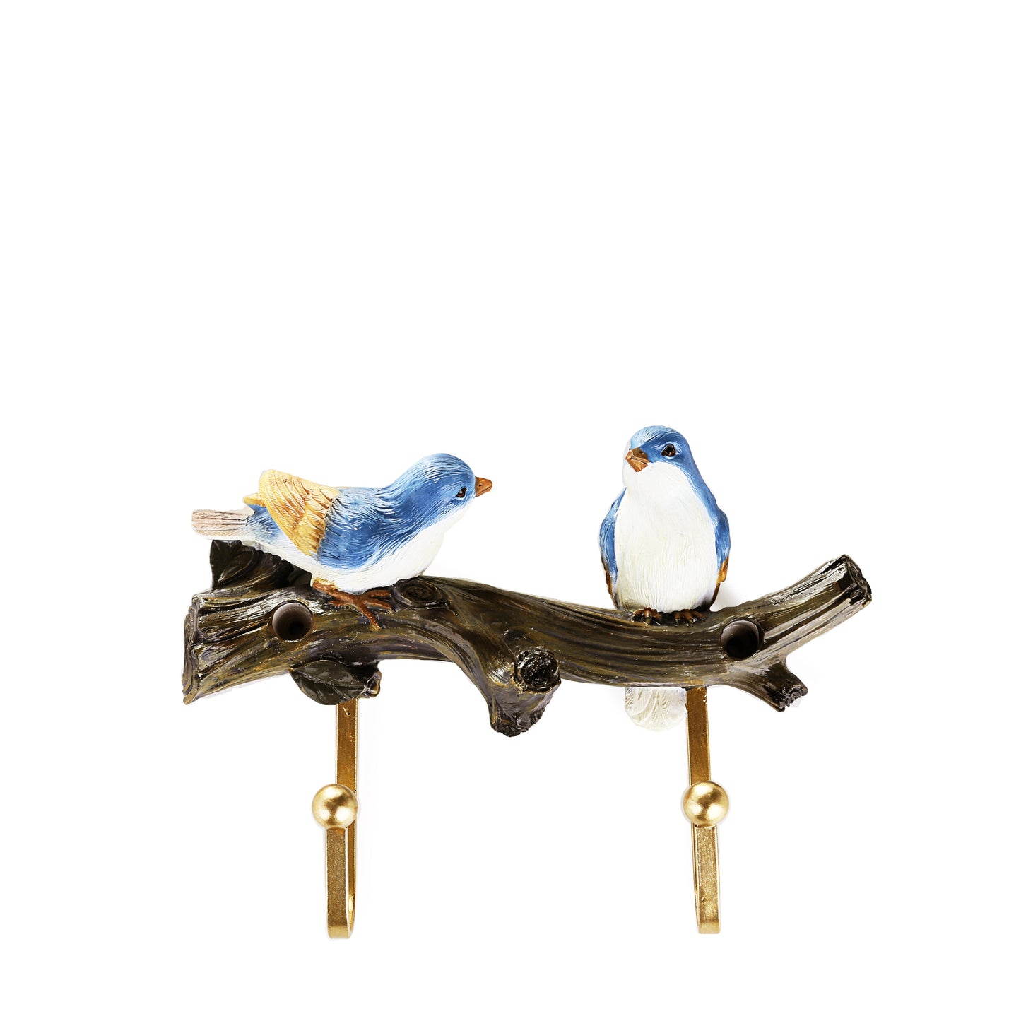 Sparrow Design Wall Key Holder (Blue & Beige)