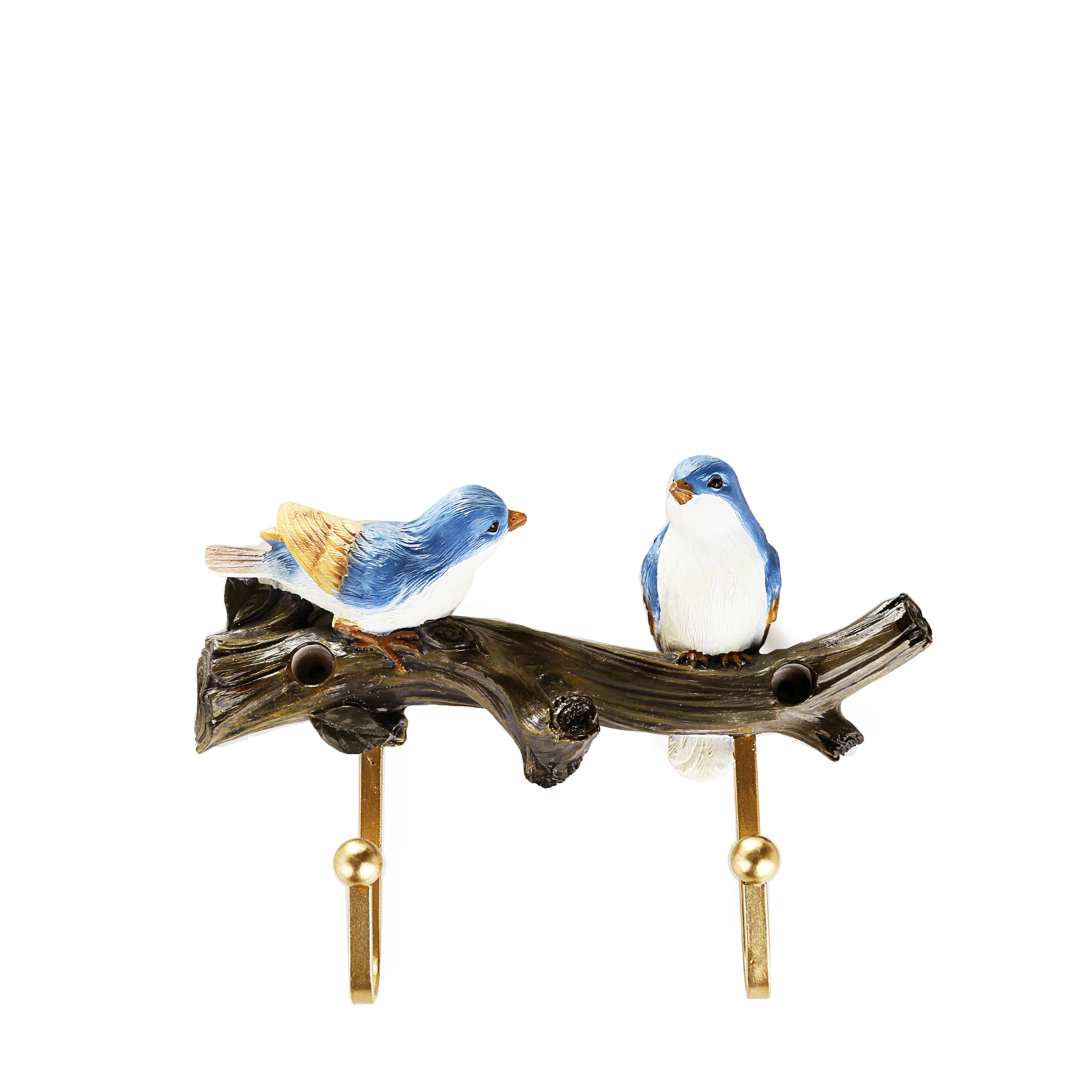 Sparrow Design Wall Key Holder (Blue & Beige)