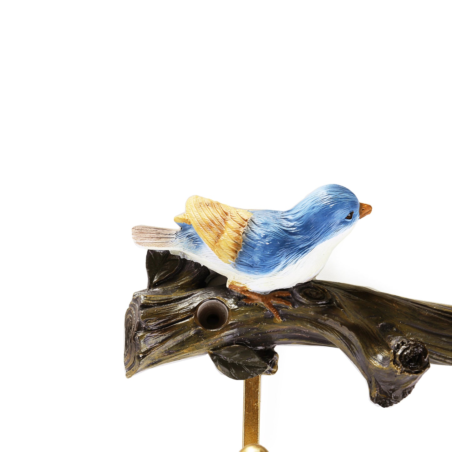 Sparrow Design Wall Key Holder (Blue & Beige)
