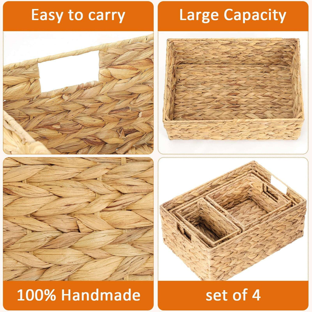 Jute Rectangle Baskets (Set Of 4)