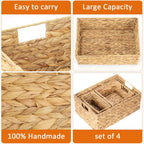 Jute Rectangle Baskets (Set Of 4)