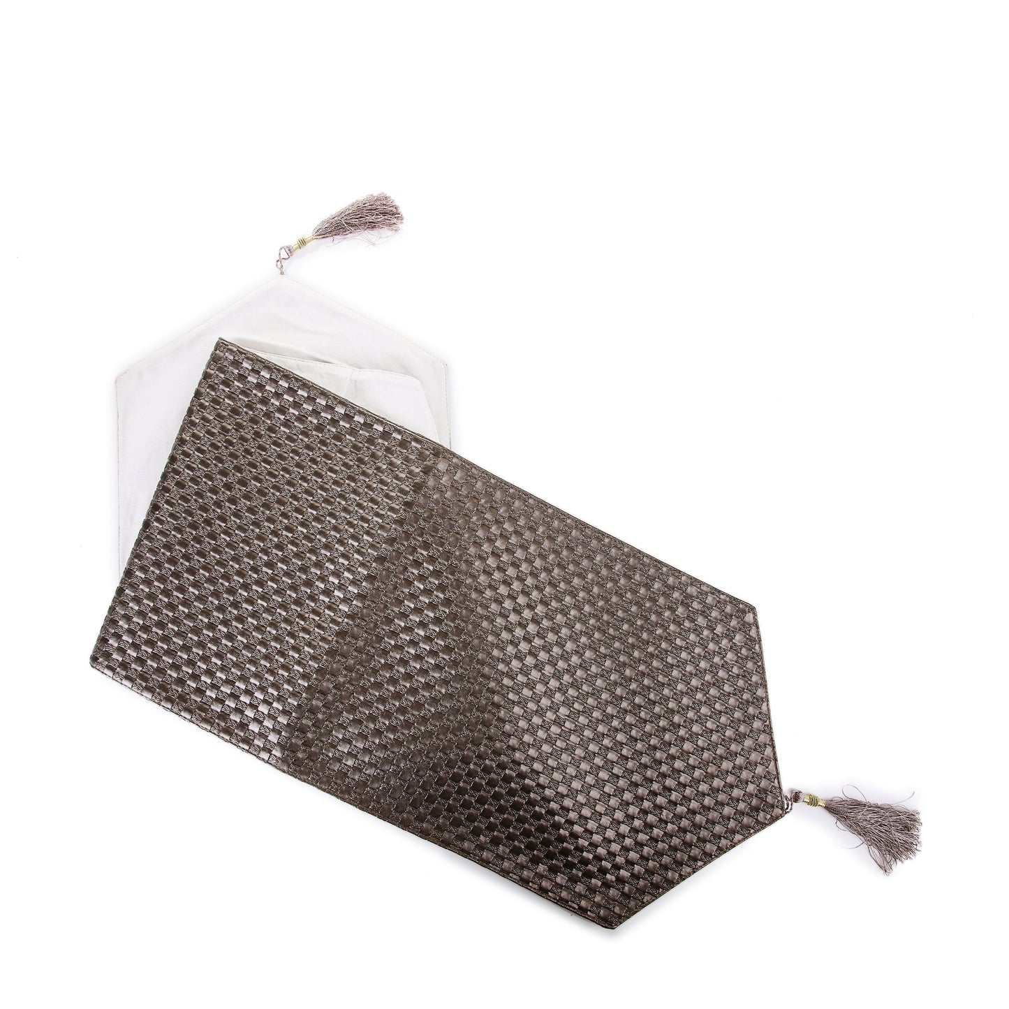 Block Table Runner (Shiny Dark Brown)