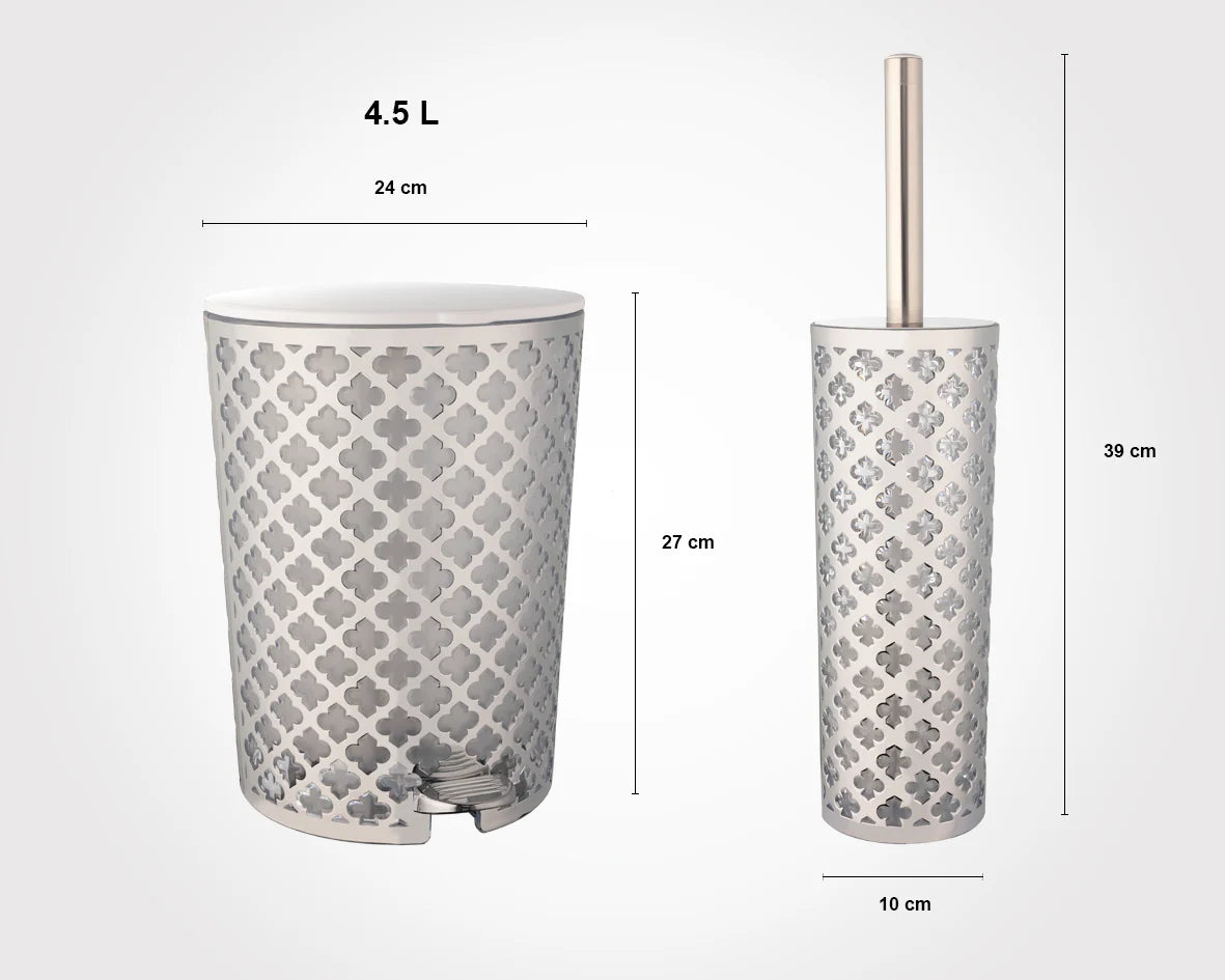 Traditional Bath Accessories Set (Golden)