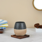 Self Textured Bathroom Set With Wooden Pattern