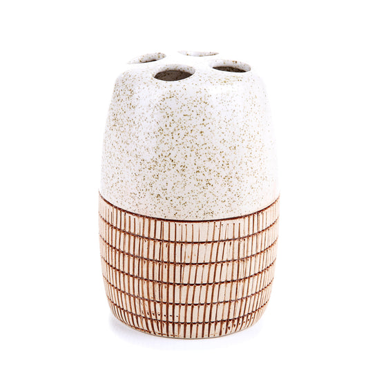 Abstract Textured Bath Set (Beige)