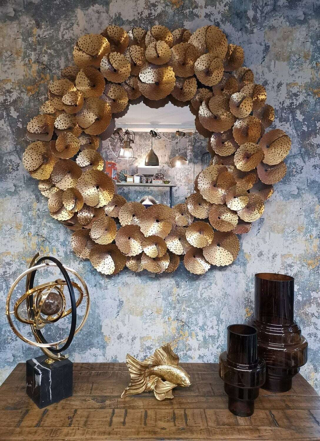 Gold Petal Mirror