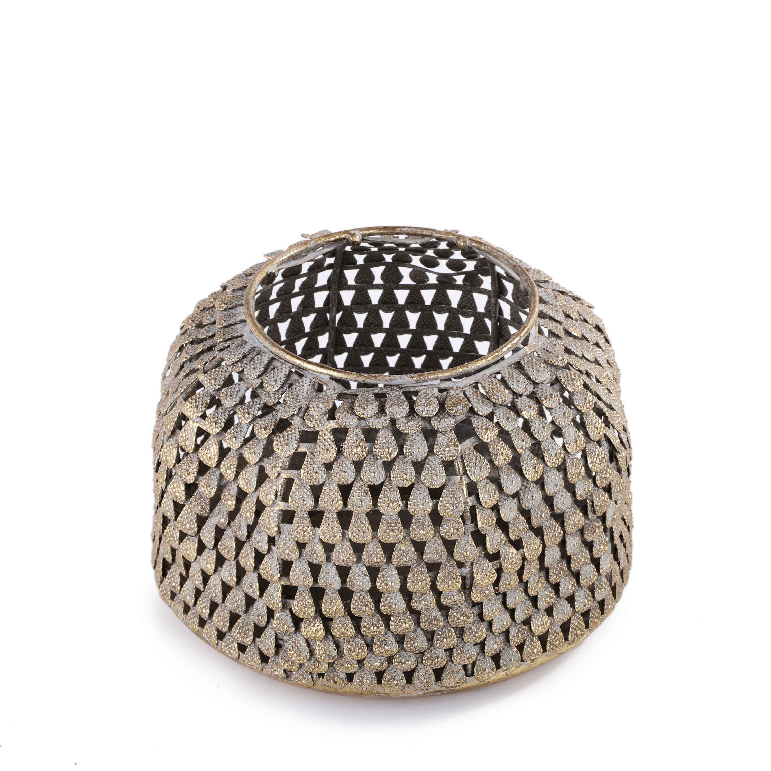 Rusted Brass Candle Holder