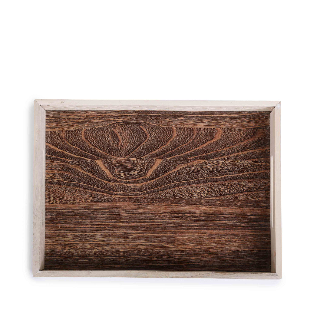 Wooden Carved Tray (Set of 3)