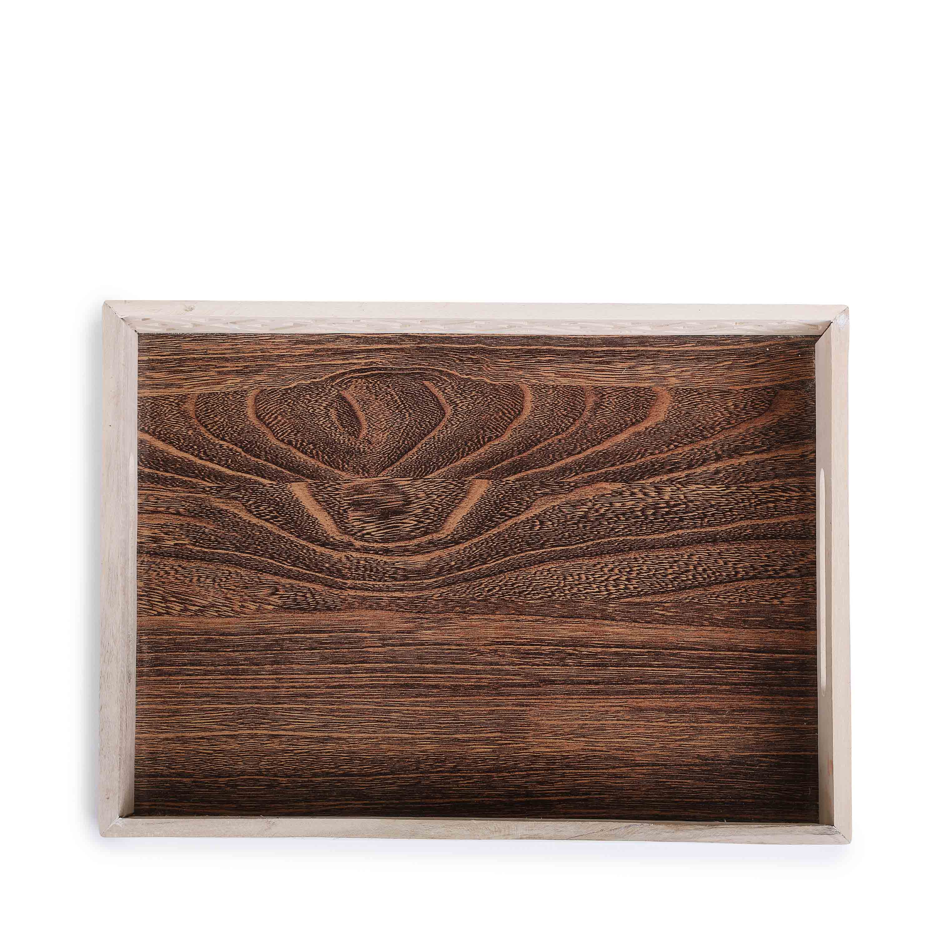 Wooden Carved Tray (Set of 3)