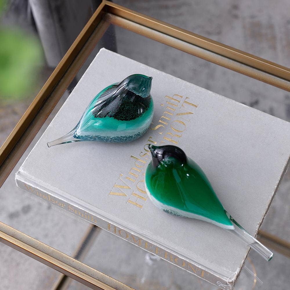 Blown Glass Birds (Set Of 2)