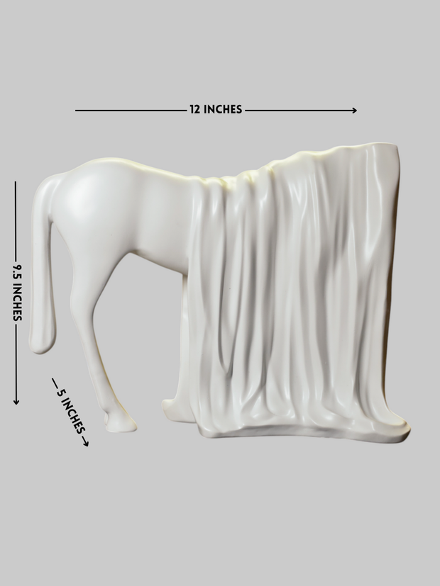 Draped Horse Sculpture