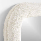 Harris White Boucle Rectangle Floor Mirror