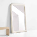 Harris White Boucle Rectangle Floor Mirror