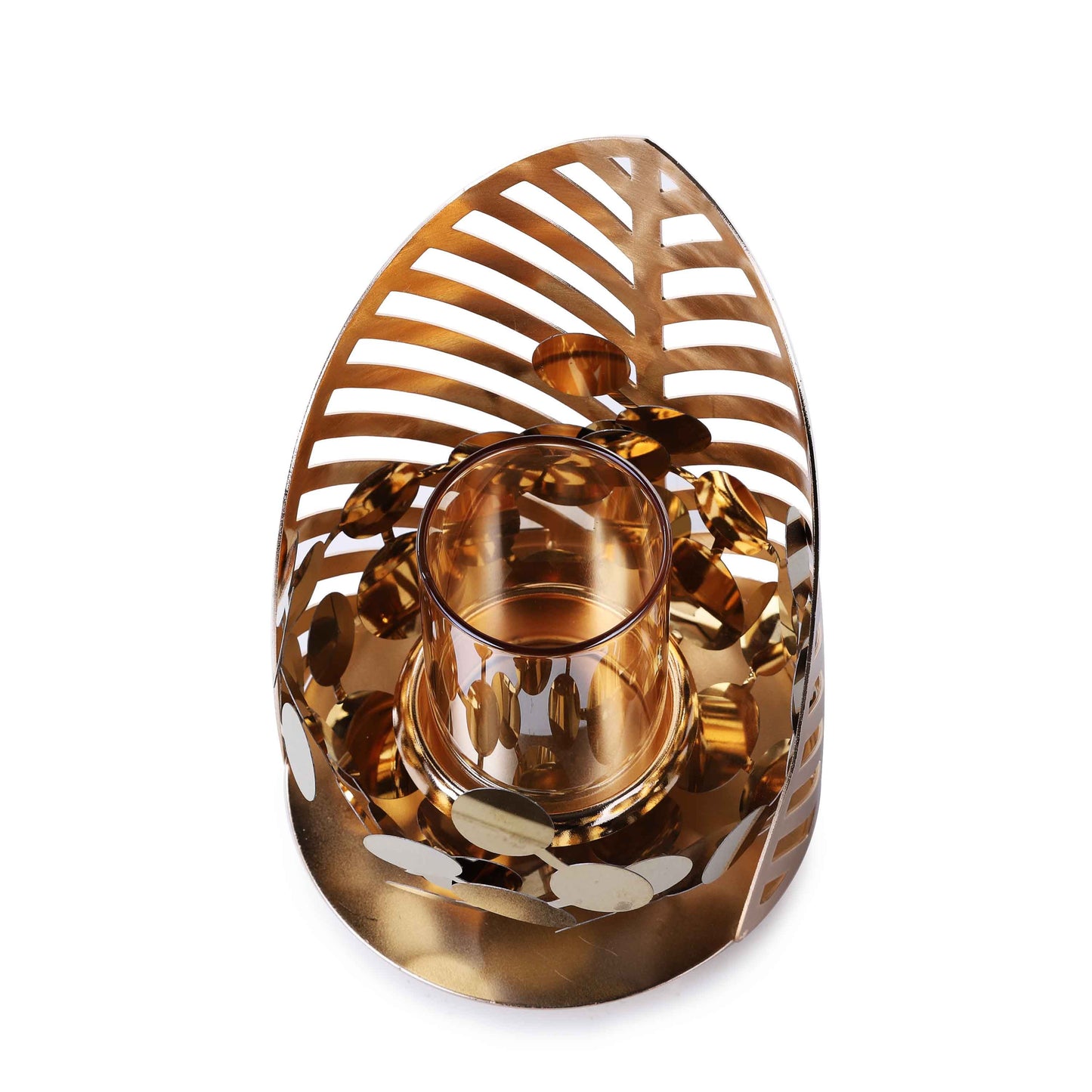 Curved Leaf Candle Holder