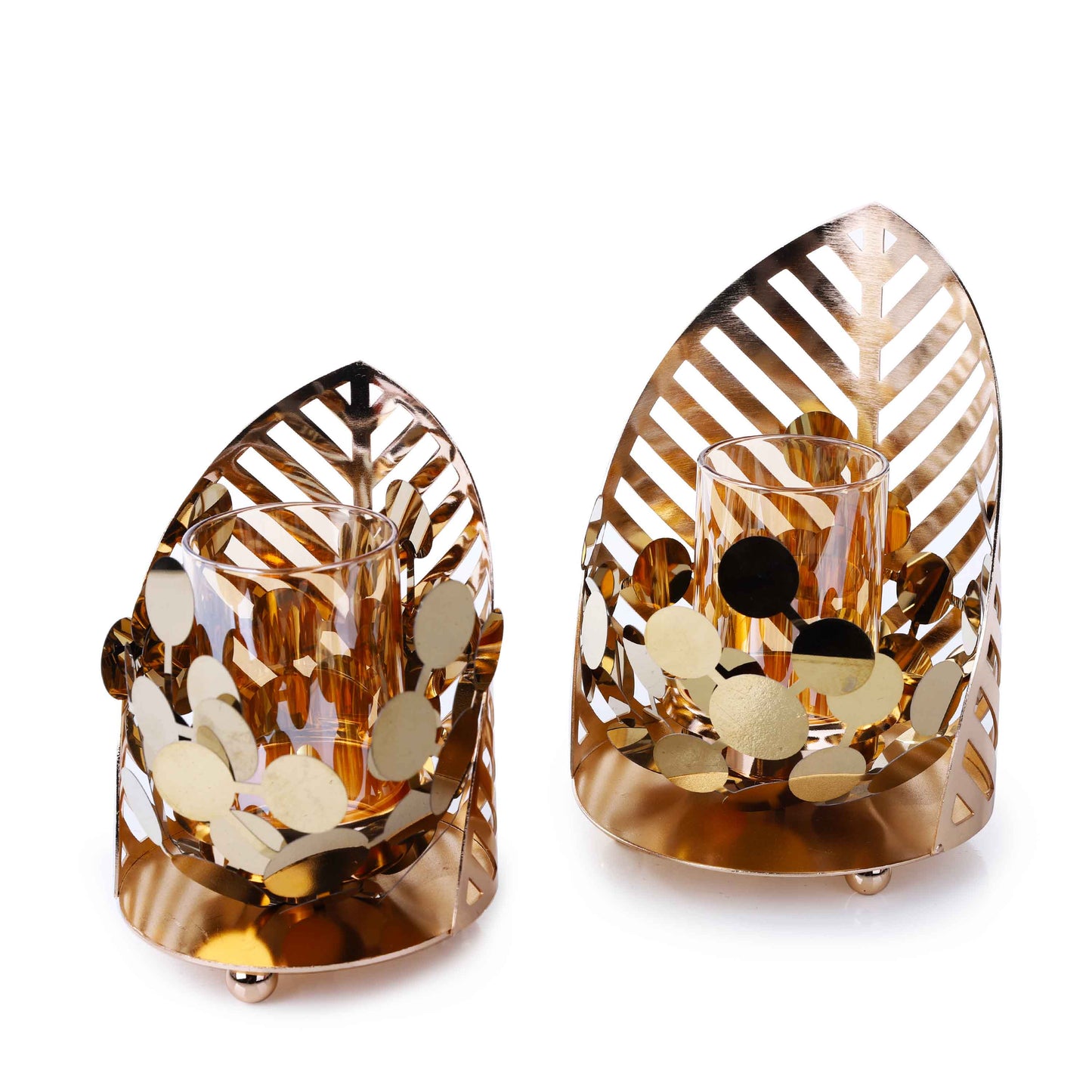 Curved Leaf Candle Holder