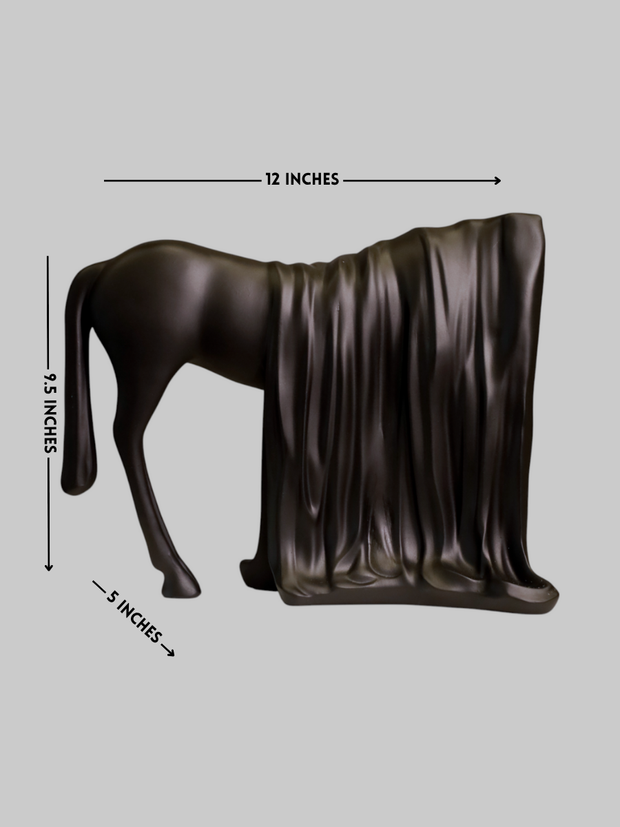 Draped Horse Sculpture