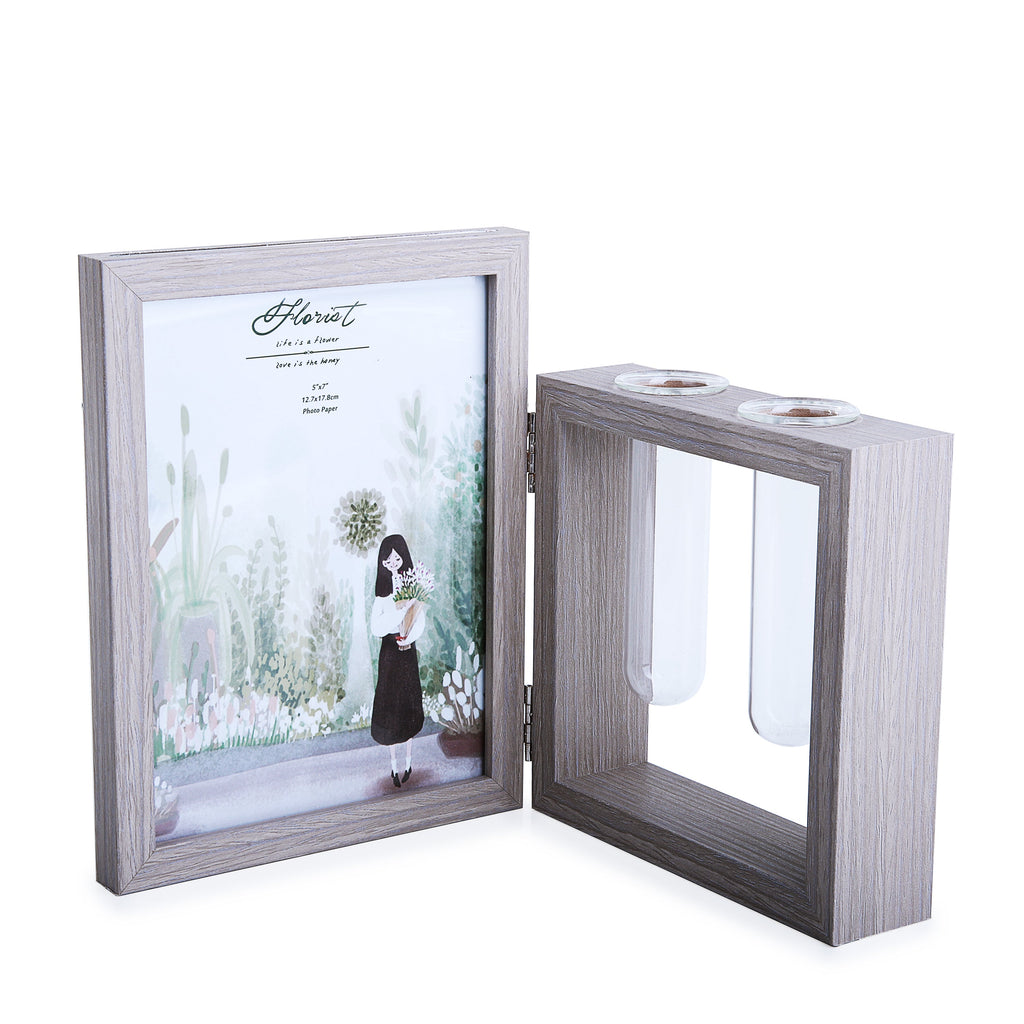 Fold-able Photo Frame with Flower Flask