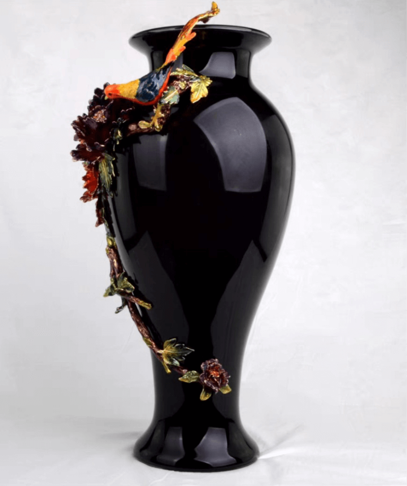 Enamel Tabletop Vase