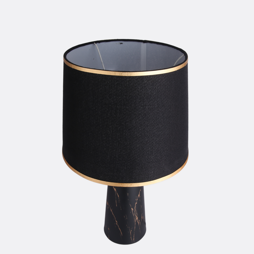 Striated Gold Metal Luxe Lamp