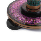 Wooden Pyrographic Coffee Table (Sea Green & Pink)