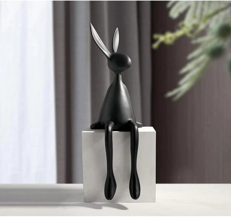 Abstract Bunny Figurines (Set Of 3)