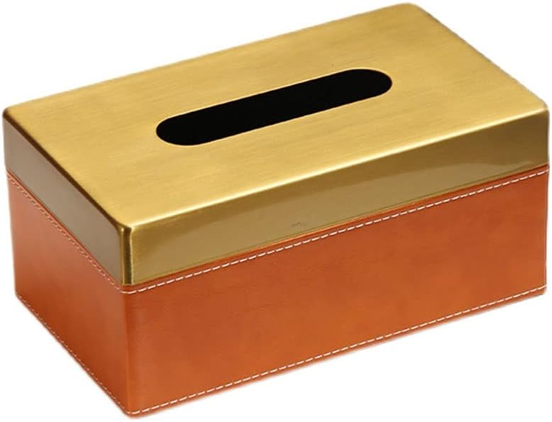 Leather Side Metal Tissue Box