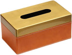 Leather Side Metal Tissue Box