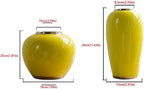 Glass Flower Vase - Yellow (Set of 2)