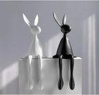 Abstract Bunny Figurines (Set Of 3)