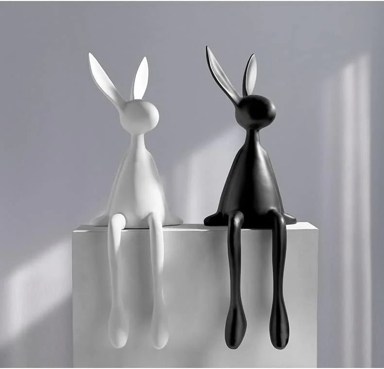 Abstract Bunny Figurines (Set Of 3)