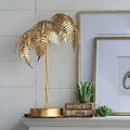 Antique Gold Palm Table Lamp
