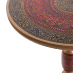Wooden Pyrographic Coffee Table (REDDISH)