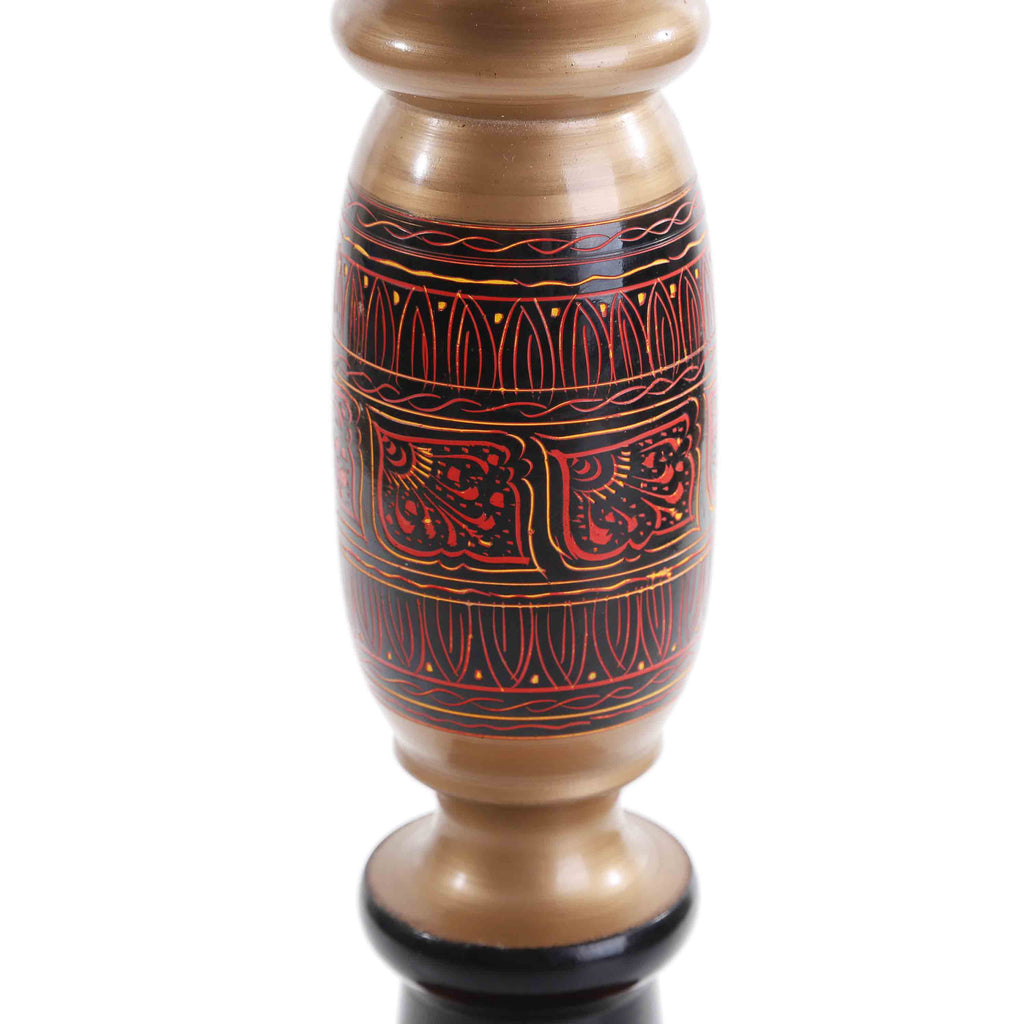 Wooden Pyrographic Coffee Table (REDDISH)