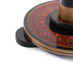 Wooden Pyrographic Coffee Table (REDDISH)