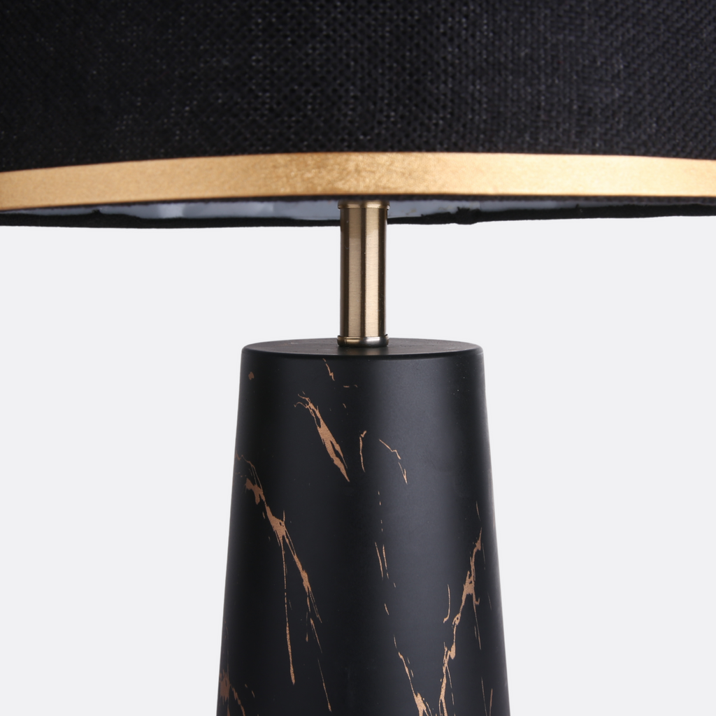 Striated Gold Metal Luxe Lamp