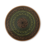 Wooden Pyrographic Coffee Table (GREENISH)